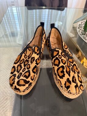 Sam Edelman Leopard Print Espadrille Slip-Ons- Size 11